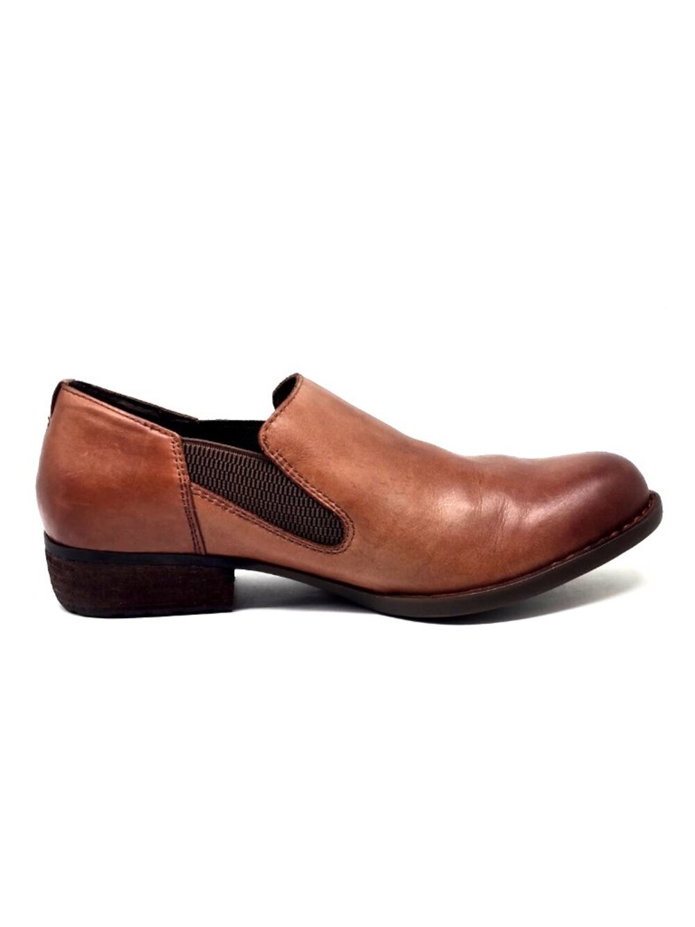 Born Kade Brown Leather Slip-on Shootie Boots Women's Size 10M - Picture 8 of 12